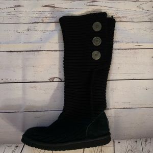 Ugg Classic Cardy Knit Boots Black Size 8